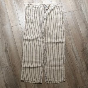 Chico’s linen stripe pants